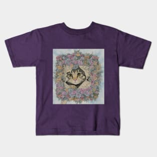 Flower Cat Kids T-Shirt